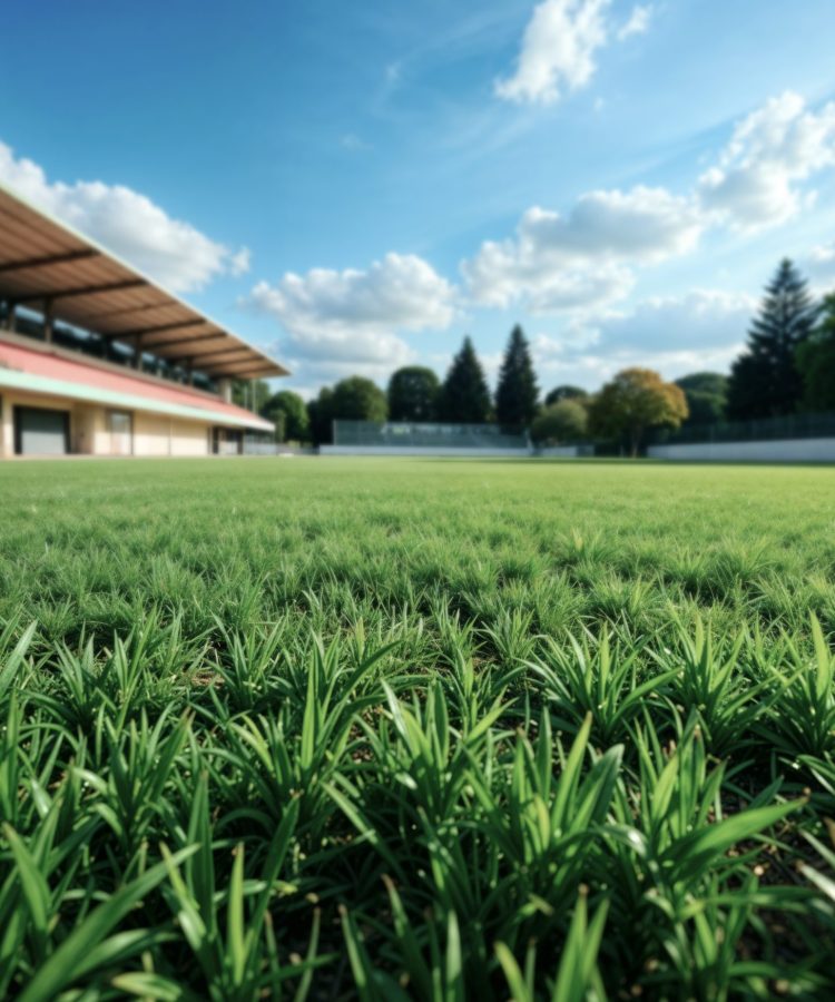 stadium-with-green-field-blue-sky